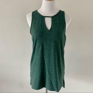 Long Casual Heather Green Tank